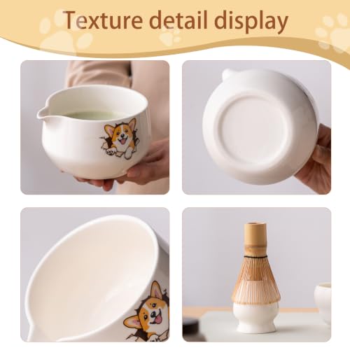 Matcha Set with Dog Pattern