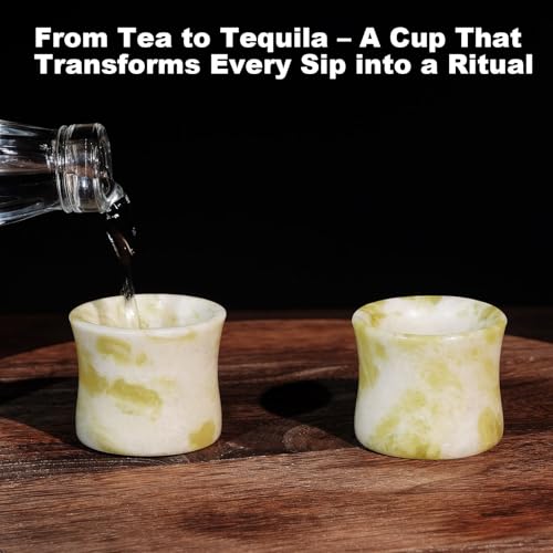 Natural Jade Shot Glasses Set of 2 (2 Count)