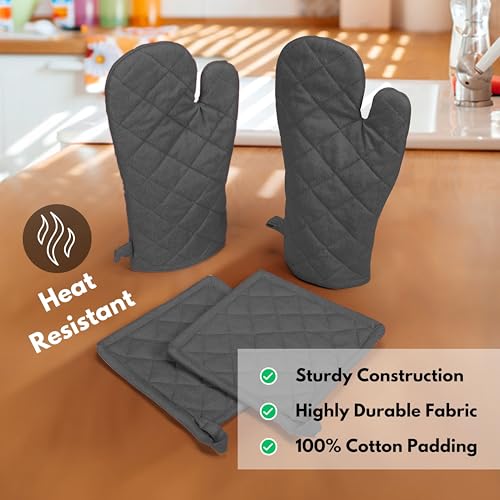 Farmhouse Oven Mitts and Pot Holders Set of 4 (4 Count)