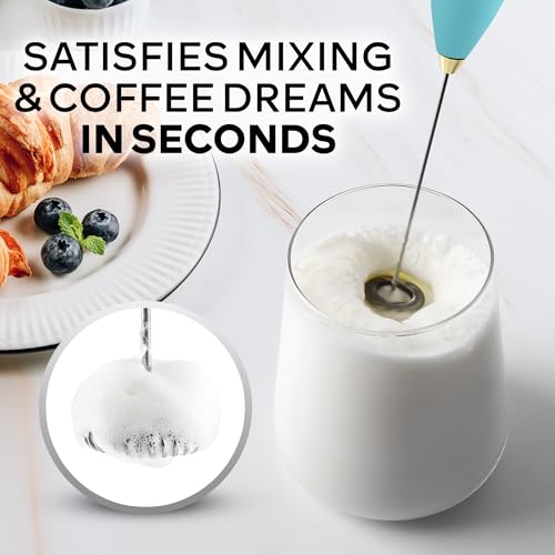 Powerful Milk Frother Wand With Duracell Batteries