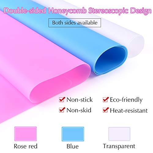 3PCS A3 Extra Large Silicone Sheet for Crafts Jewelry Casting Molds
