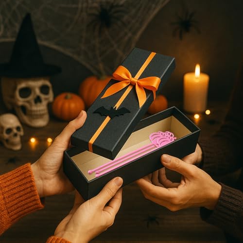 30 Pcs Halloween Swizzle Sticks Pink Pumpkin Fall Drink Stirrers