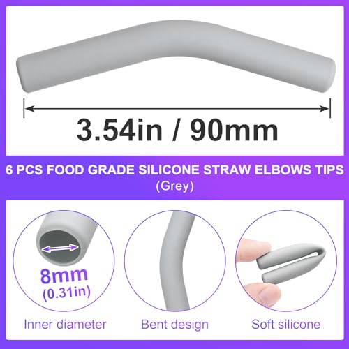 6Pcs Metal Straw Silicone Tips 5