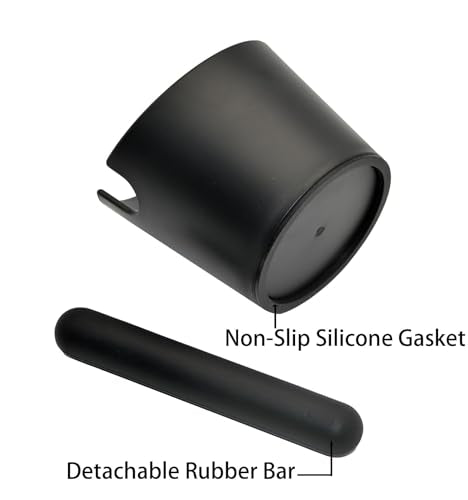 5inch Knock Box Espresso Knock Box Silicone coffee Tamper Mat Espresso Machine Accessories Set of 2 with Removable Knock Bar and Anti