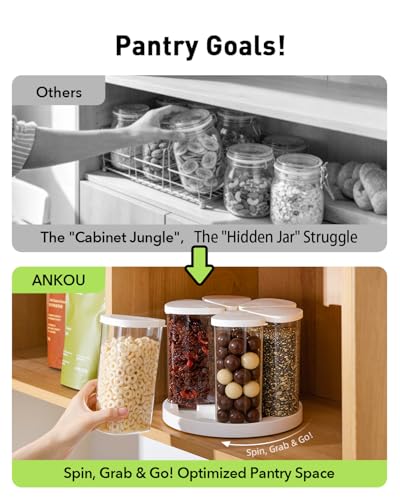 Rotating Food Storage Containers Set of 6 (6 Count)