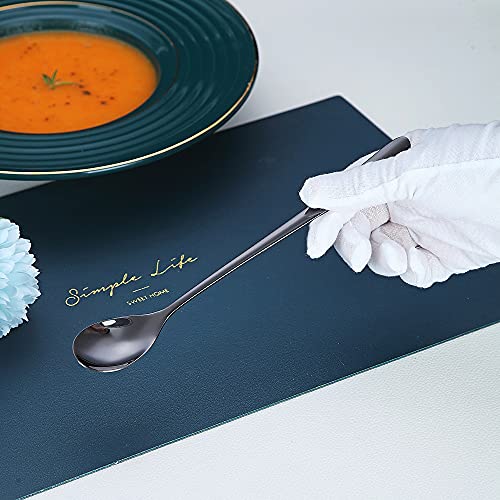 Black Long Handle Spoon (6 Count)