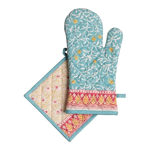 100% Cotton Oven Mitt & Pot Holder Set (2 Count)