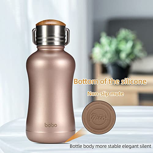 Mini Insulated Water Bottle With Bamboo Lid