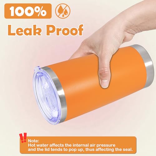 20oz Tumbler Stainless Steel Tumbler Coffee Tumbler with Lid Orange