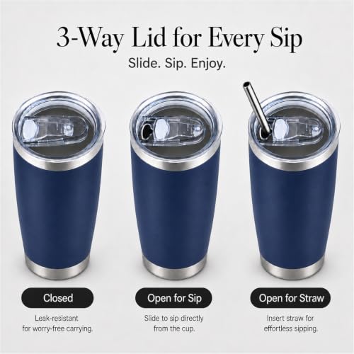 20oz Stainless Steel Insulated Tumblers Bulk (12 Count)