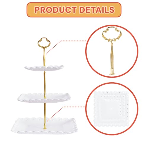 2 Pack of Plastic Dessert Cupcake Stand