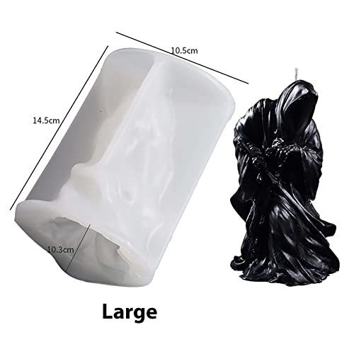 6 Inch Shadow Man Candle Mold Skull Head Candle Mold Skull Candle Making Molds Sword Man Soap Making Molds Silicone Mold for Candles Resin Mold Chocolate Silicone Mold Chocolate Mold