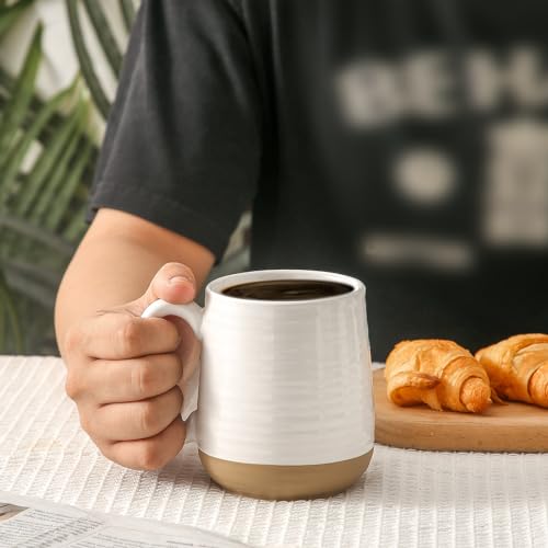 Large Ceramic Coffee Mugs Set (4 Count)