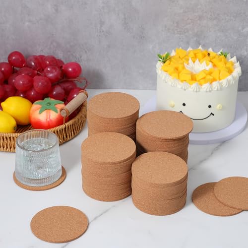 100Pcs Cork Coasters for Drink (10 Count)