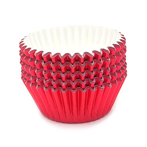 Standard Red Foil Cupcake Liners Muffin Baking Cups for Party and More (100 Count)