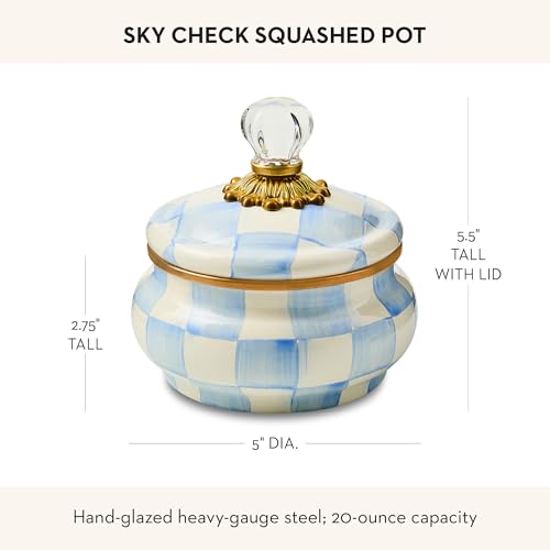 Enamel Squashed Pot