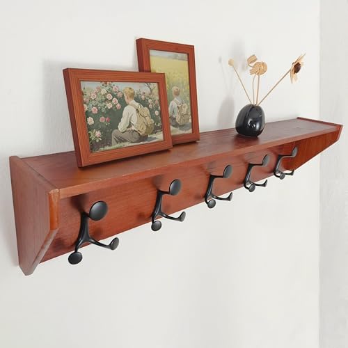 Wall Shelf with Hooks