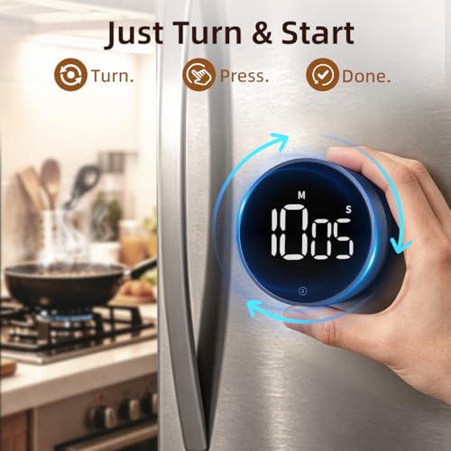 Digital Magnetic Kitchen Timer & Stopwatch with LED Display