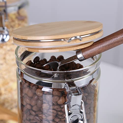 KKC Airtight Glass Nut Storage Jar with Spoon (5 Count)