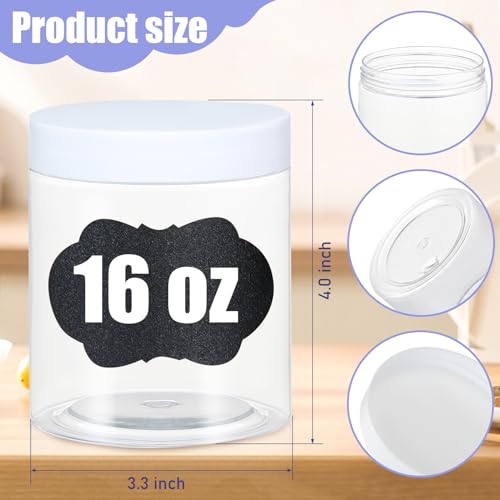 Plastic Jars with Lids (16 Count)