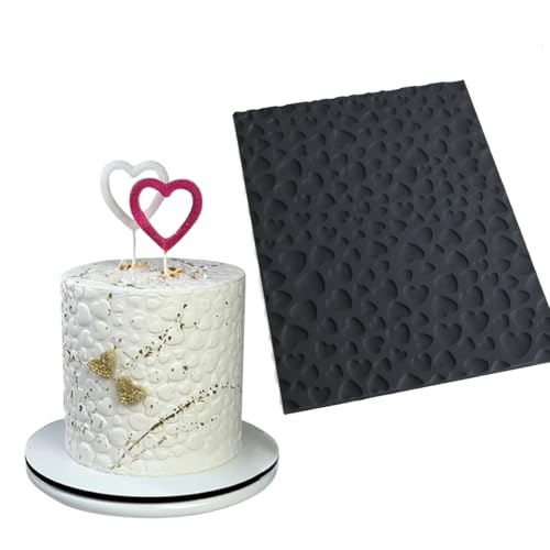 Silicone Lace Cake Mold Heart Pattern Flexible Sugar Craft Decorating Tool for Baking