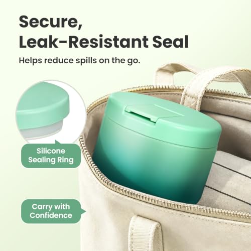 12oz Insulated Vacuum Food Jar with Buckle Lid Wide Mouth Soup Thermo for Hot Food Kids Leakproof Stainless Steel Lunch Container