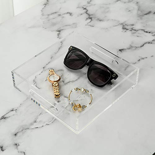 Clear Sturdy Acrylic Tray with Handles