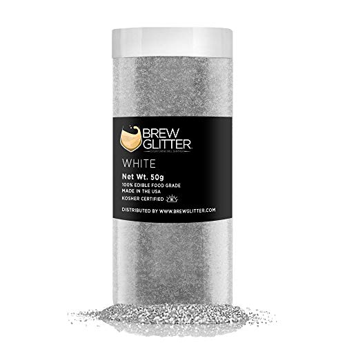White BREW GLITTER Edible Glitter For Drinks