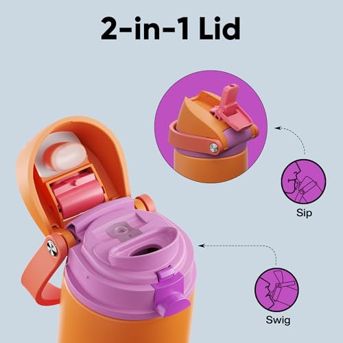 Insulated Water Bottle with Straw