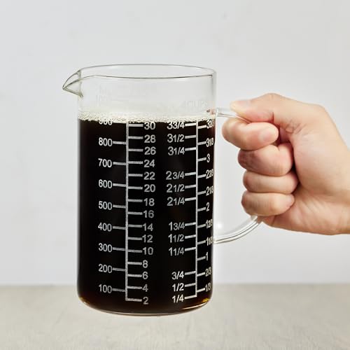 Ackers Mirror Etching Scale Glass Measuring Cup