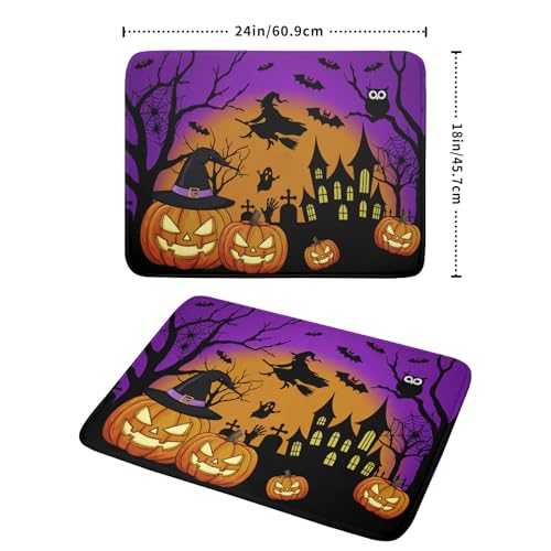 Happy Halloween Pumpkin Dish Drying Mat for Kitchen Counter