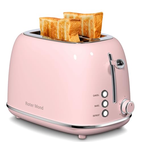 2 Slice Toaster Retro Stainless Steel with Bagel (2 Count)