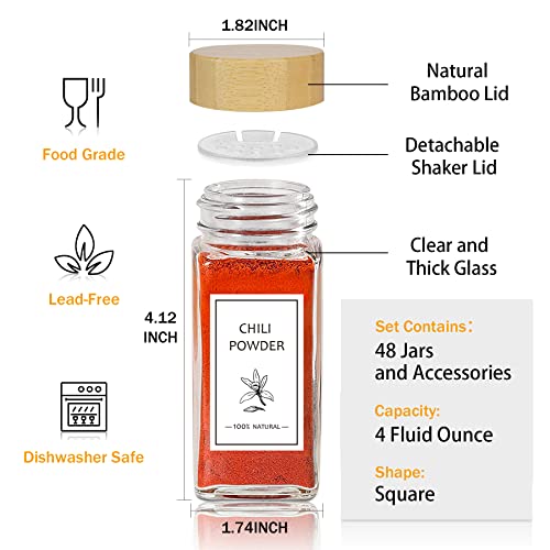 Spice Jars with Lable (48 Count)