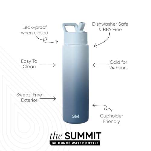 Insulated Water Bottle with Straw