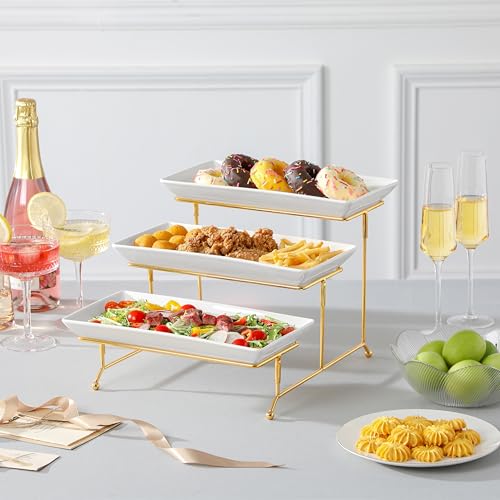 3 Tier Serving Trays for Party (3 Count)