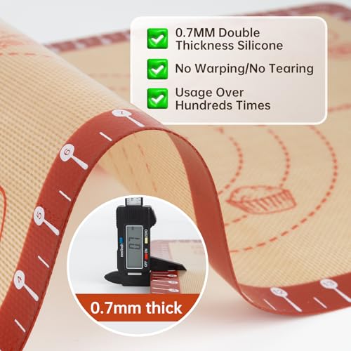 Silicone Macaron Baking Mat with 10 Easy Recipes