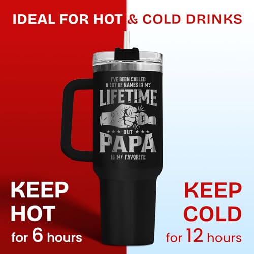 Best Dad Ever American 40 oz Tumbler with Handle