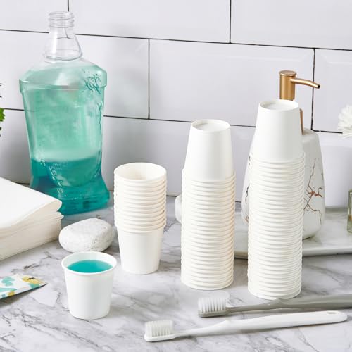 2 oz Bathroom Cups 700 Pack Small Paper Cup White Mouthwash Cup (700 Count)