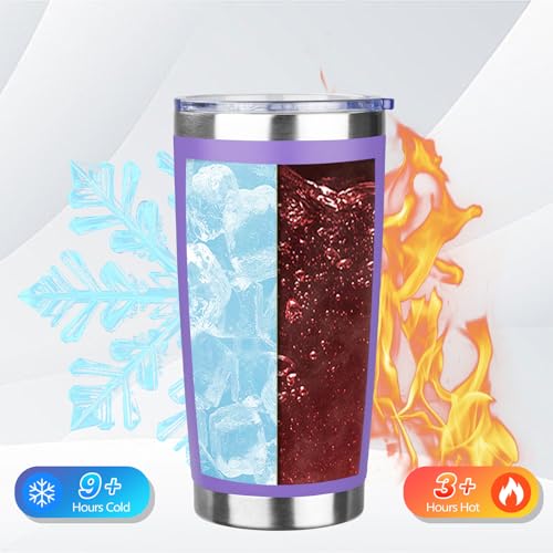 DIW 20oz Insulated Tumbler Travel Coffee Mug with Lid Straw