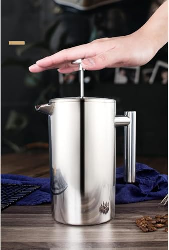 21 oz Stainless Steel French Press 600ML Coffee Press with 3 Level Filtration System