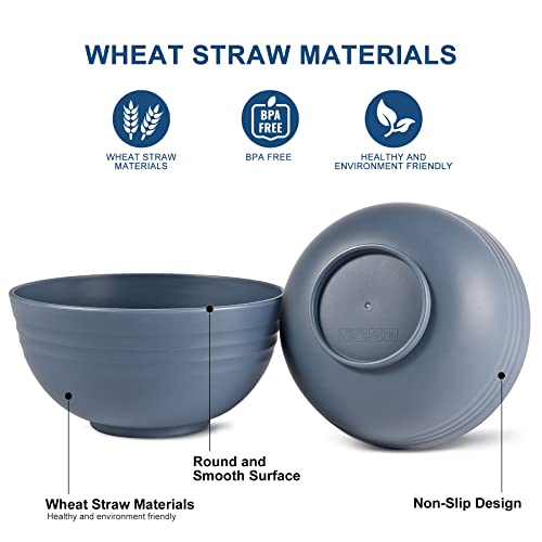 BPA Free Unbreakable Wheat Straw Cereal Bowls (26 Count)