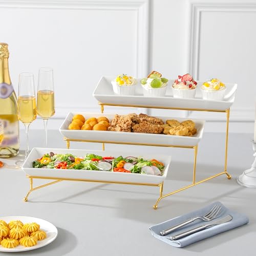 3 Tier Serving Trays for Party (4 Count)