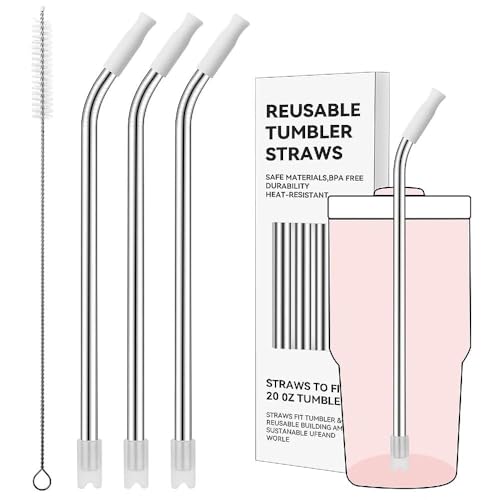 Bent Metal Straws for Stanley 20oz