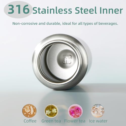 12oz Wide Mouth Vacuum Insulated Water Bottle with Tea Infuser