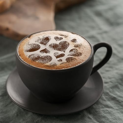 Coffee Stencils and Cookies Decoration 14Pcs 2.8”x2.8” and 4.3”x4.3”