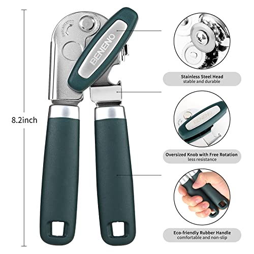 Heavy Duty Hand Can Opener Manual with Magnet Lid Remover