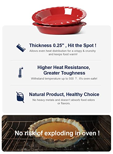 Ceramic Pie Pans for Baking (2 Count)