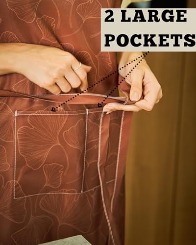 Premium Adjustable Cooking Aprons for Women with Pockets