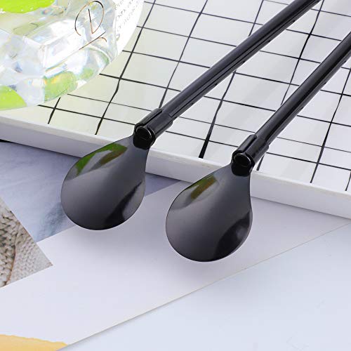 Straw Spoon 8PCS 8.5inch 18 (8 Count)