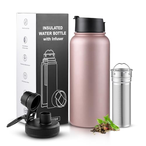 Infuser Water Bottle with Removable Strainer for loose leaf Tea 18